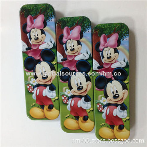 Tin pencil packaging box, glossy/matte lamination, customized sizes, colors and logos are accepted